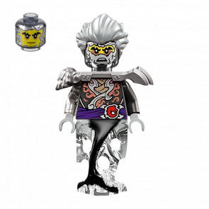 Фігурка Lego Wolf Clan Cinder Pearl Dark Gray and Flat Silver Armor Ghost Legs Ninjago njo901 Б/У - Retromagaz