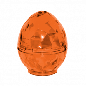 Ємність Lego Faceted Dragon Egg 4 x 4 x 3.3 24130c01 6133916 6249128 24132 6133915 Trans-Orange Б/У - Retromagaz