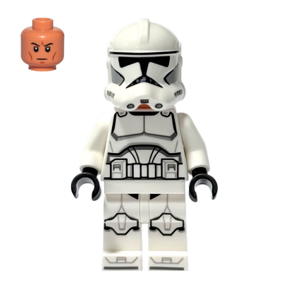 Фігурка Lego Республіка Clone Trooper Phase 2 Nougat Head Star Wars sw1319 75372 Новий - Retromagaz