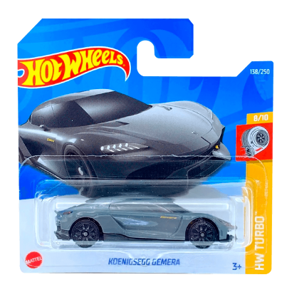 Машинка Базова Hot Wheels Koenigsegg Gemera Turbo 1:64 HCT01 Grey - Retromagaz