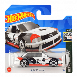 Машинка Базовая Hot Wheels Audi '90 Quattro Retro Racers 1:64 HKG35 White