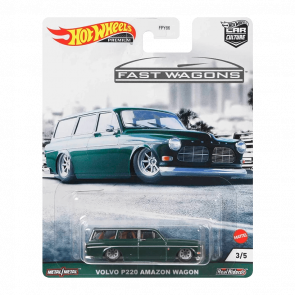 Машинка Premium Hot Wheels Volvo P220 Amazon Wagon Fast Wagons 1:64 GRJ64 Green