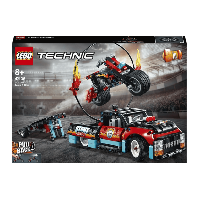 Конструктор Lego Stunt Show Truck & Bike Technic 42106 Новый - Retromagaz