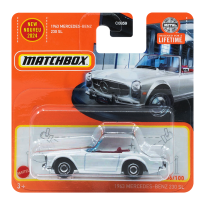 Машинка Велике Місто Matchbox 1963 Mercedes-Benz 230 SL Showroom 1:64 HVL11/HVN39 White - Retromagaz