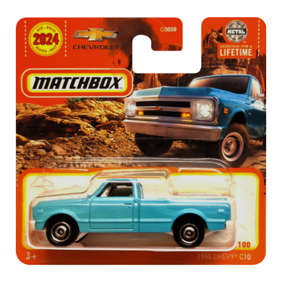 Машинка Велике Місто Matchbox 1968 Chevy C10 Adventure 1:64 HVN32 Blue - Retromagaz