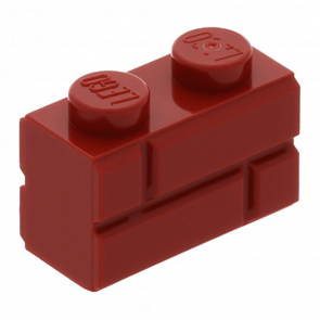 Кубик Lego Модифікована 4шт with Masonry Profile 1 x 2 98283 6093908 Dark Red Б/У - Retromagaz