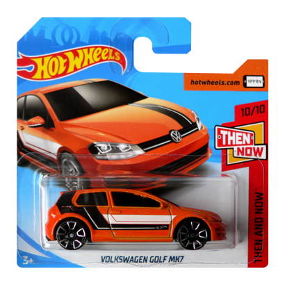 Машинка Базова Hot Wheels Volkswagen Golf MK7 Then and Now 1:64 FJX96 Orange - Retromagaz