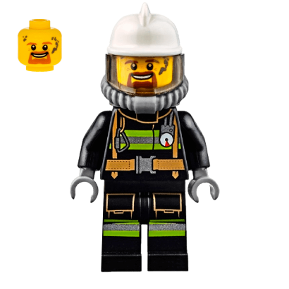 Фигурка Lego Fire 973pb1302 Reflective Stripes with Utility Belt City cty0626 Б/У - Retromagaz