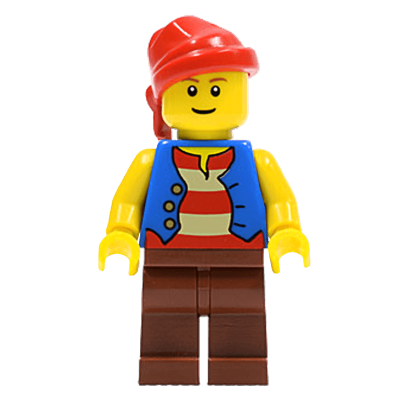 Фигурка Lego Pirates 973pb0525 Pirate Blue Vest Adventure pi137a pi137b Б/У - Retromagaz