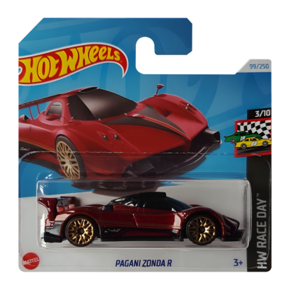 Машинка Базовая Hot Wheels Pagani Zonda R Race Day 1:64 HTC78 Red - Retromagaz