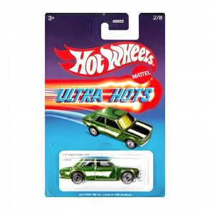 Тематическая Машинка Hot Wheels '71 Datsun 510 Ultra Hots 1:64 HDG52/HRX09 Green - Retromagaz