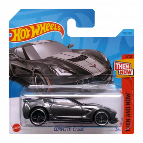 Машинка Базовая Hot Wheels Corvette C7 Z06 Then and Now 1:64 HKJ40 Grey