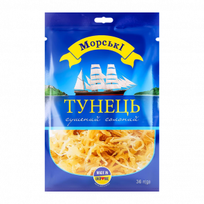 Снеки Рыбные Морские Тунец Сушеный Соленый 36g - Retromagaz