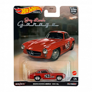 Машинка Premium Hot Wheels Mercedes-Benz 300 SL Jay Leno's Garage 1:64 HCK07 Red - Retromagaz