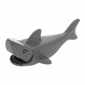 Фигурка Lego Вода Shark with Gills with Black Eyes and White Pupils Pattern Animals 14518c04pb01 Dark Bluish Grey Б/У - Retromagaz