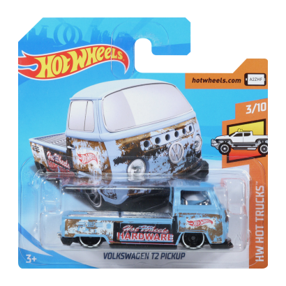 Машинка Базова Hot Wheels Volkswagen T2 Pickup Hot Trucks 1:64 FJW56 Blue - Retromagaz