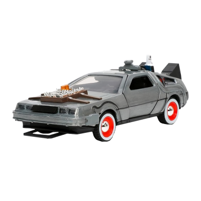 Машинка Jada Delorean DMC-12 Back to the Future 3 Time Machine 1:32 Silver - Retromagaz