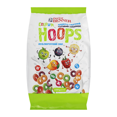 Сухий Сніданок Doctor Benner Colour Hoops 150g - Retromagaz