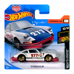 Машинка Базовая Hot Wheels '71 Porsche 911 Magnus Walker Nightburnerz 1:64 FKB02 White - Retromagaz