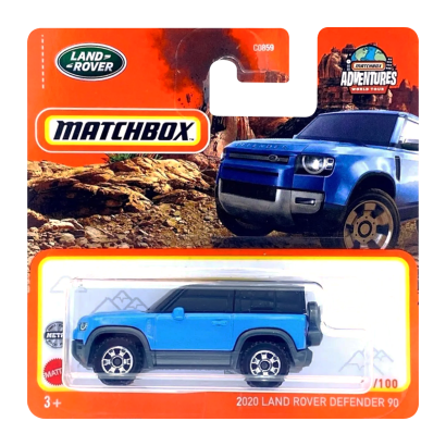 Машинка Велике Місто Matchbox 2020 Land Rover Defender 90 Off-Road 1:64 HFR57 Blue - Retromagaz