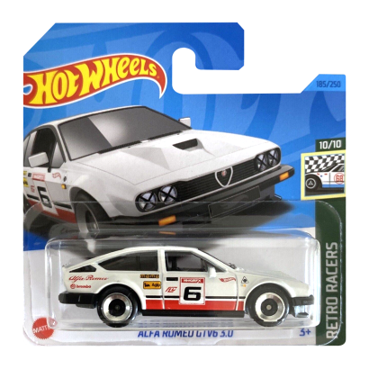 Машинка Базова Hot Wheels Alfa Romeo GTV6 3.0 Retro Racers 1:64 HKJ83 White - Retromagaz