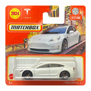 Машинка Велике Місто Matchbox Tesla Model 3 Metro 1:64 HVN50 White - Retromagaz