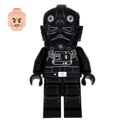 Фігурка Lego Імперія Tie Fighter Pilot Light Nougat Head with Face Pattern Star Wars sw0543 Б/У - Retromagaz