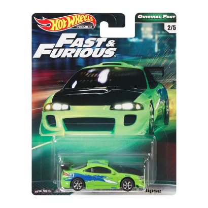 Машинка Premium Hot Wheels '95 Mitsubishi Eclipse Fast & Furious 1:64 GBW81 Green - Retromagaz