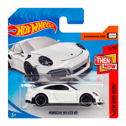 Машинка Базовая Hot Wheels Porsche 911 GT3 RS Then and Now 1:64 FJX93 White - Retromagaz