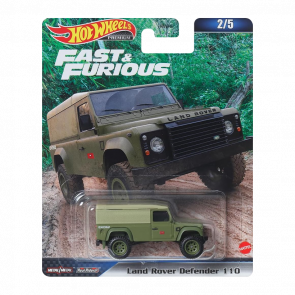 Машинка Premium Hot Wheels Land Rover Defender 110 Fast & Furious 1:64 HNW46/HKD26 Green - Retromagaz