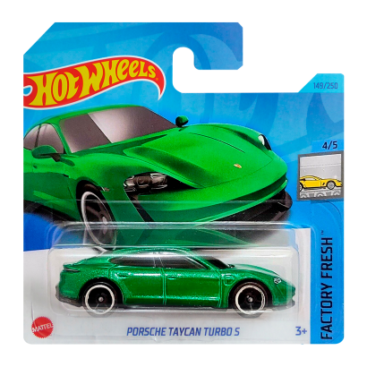 Машинка Базовая Hot Wheels Porsche Taycan Turbo S Factory Fresh 1:64 HKJ31 Green - Retromagaz