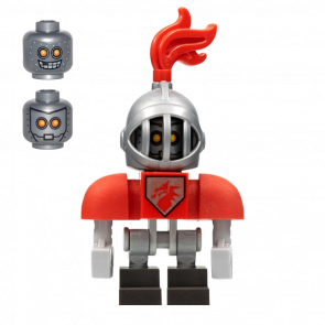 Фигурка Lego Denizens of Knighton Macy Bot Red Shoulders Flat Silver Helmet Nexo Knights nex049 Б/У - Retromagaz