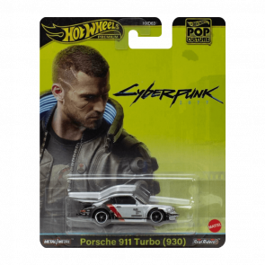 Машинка Premium Hot Wheels Cyberpunk 2077 Porsche 911 Turbo (930) Pop Culture 1:64 HXD95 Grey - Retromagaz