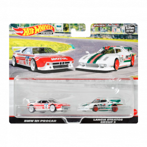 Машинка Premium Hot Wheels 2шт BMW M1 Procar / Lancia Stratos Group 5 2-Packs 1:64 HFF30 White