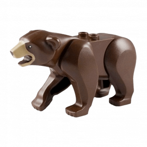 Фигурка Lego Земля Bear with 2 Studs on Back and Dark Tan Muzzle Pattern Animals 98295c01pb02 1 4653324 6033162 Dark Brown Б/У - Retromagaz