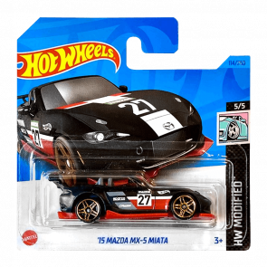 Машинка Базовая Hot Wheels '15 Mazda MX-5 Miata Modified 1:64 HKH87 Black