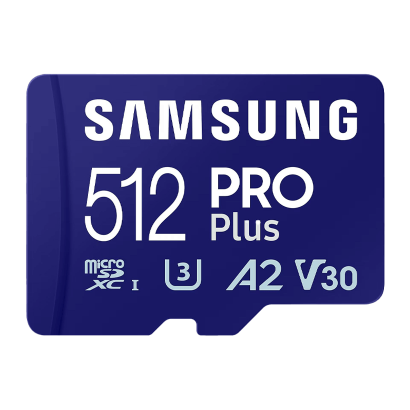 Карта Памяти Samsung Pro Plus UHS-I U3 V30 A2 + SD Adapter(MB-MD512SA) 512GB - Retromagaz