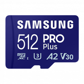 Карта Памяти Samsung Pro Plus UHS-I U3 V30 A2 + SD Adapter(MB-MD512SA) 512GB - Retromagaz