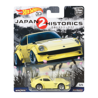 Машинка Premium Hot Wheels Nissan Fairlady Z Japan Historics 1:64 FLC08 Yellow - Retromagaz