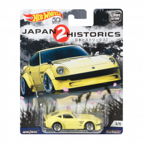 Машинка Premium Hot Wheels Nissan Fairlady Z Japan Historics 1:64 FLC08 Yellow - Retromagaz