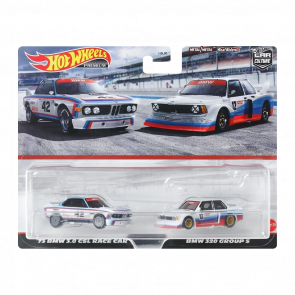 Машинка Premium Hot Wheels 2шт '73 BMW 3.0 CSL Race Car / 320 Group 5 2-Packs 1:64 HKF55 White