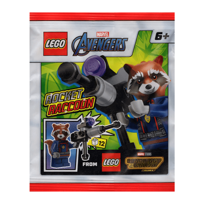 Конструктор Lego Фігурка Rocket Raccoon Paper Bag Super Heroes 242404 sh0875 Новий - Retromagaz