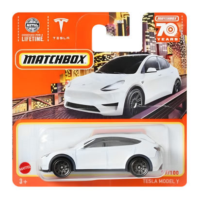 Машинка Велике Місто Matchbox Tesla Model Y Metro 1:64 HLC68 White - Retromagaz