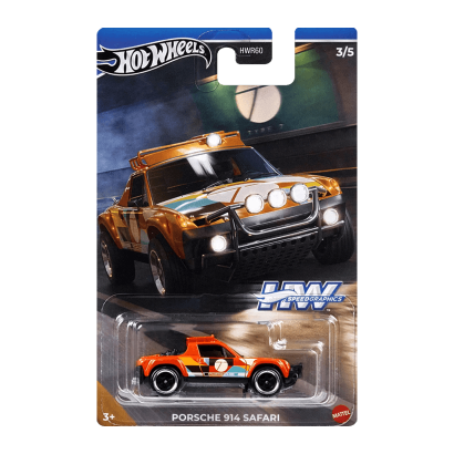 Тематическая Машинка Hot Wheels Porsche 914 Safari Type 7 Speed Graphics 1:64 HRT06 Orange - Retromagaz