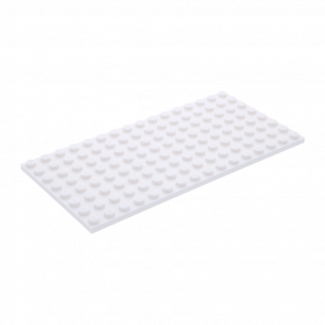 Пластина Lego Звичайна 2шт 8 x 16 92438 4598523 White Б/У - Retromagaz