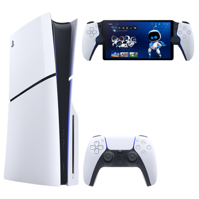 Набор Консоль Sony PlayStation 5 Slim Blu-ray 1TB White Новый + PlayStation Portal - Retromagaz