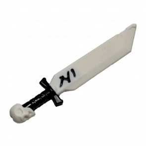 Оружие Lego Меч Sword with Skull Pommel with Molded White Hilt 66954pb02 6300095 White Б/У