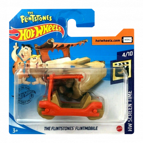 Машинка Базовая Hot Wheels The Flintstones Flintmobile Screen Time 1:64 GHC76 Orange - Retromagaz