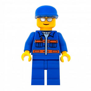 Фигурка Lego Construction 973pb0551 Blue Cap Silver Sunglasses City cty0148 1 Б/У