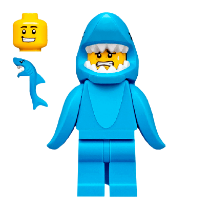 Фигурка Lego Series 15 Shark Suit Guy Collectible Minifigures col240 Б/У - Retromagaz